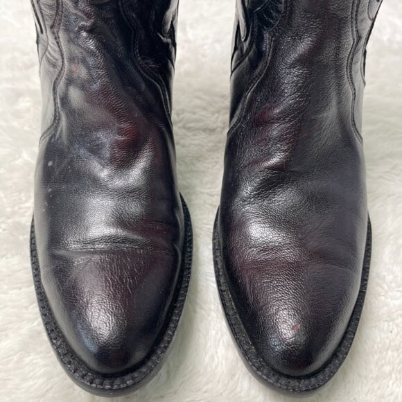 Black Jack Women's Brown Red Cowboy Leather Boots Size 7 - Picture 5 of 14